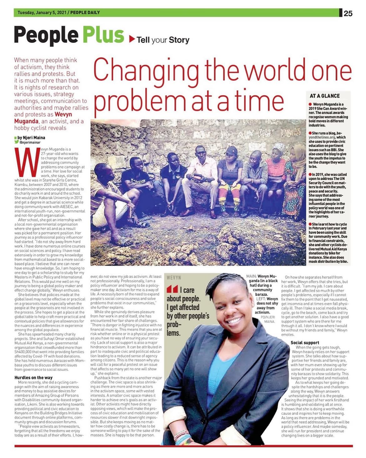 Changing the world one problem at a time